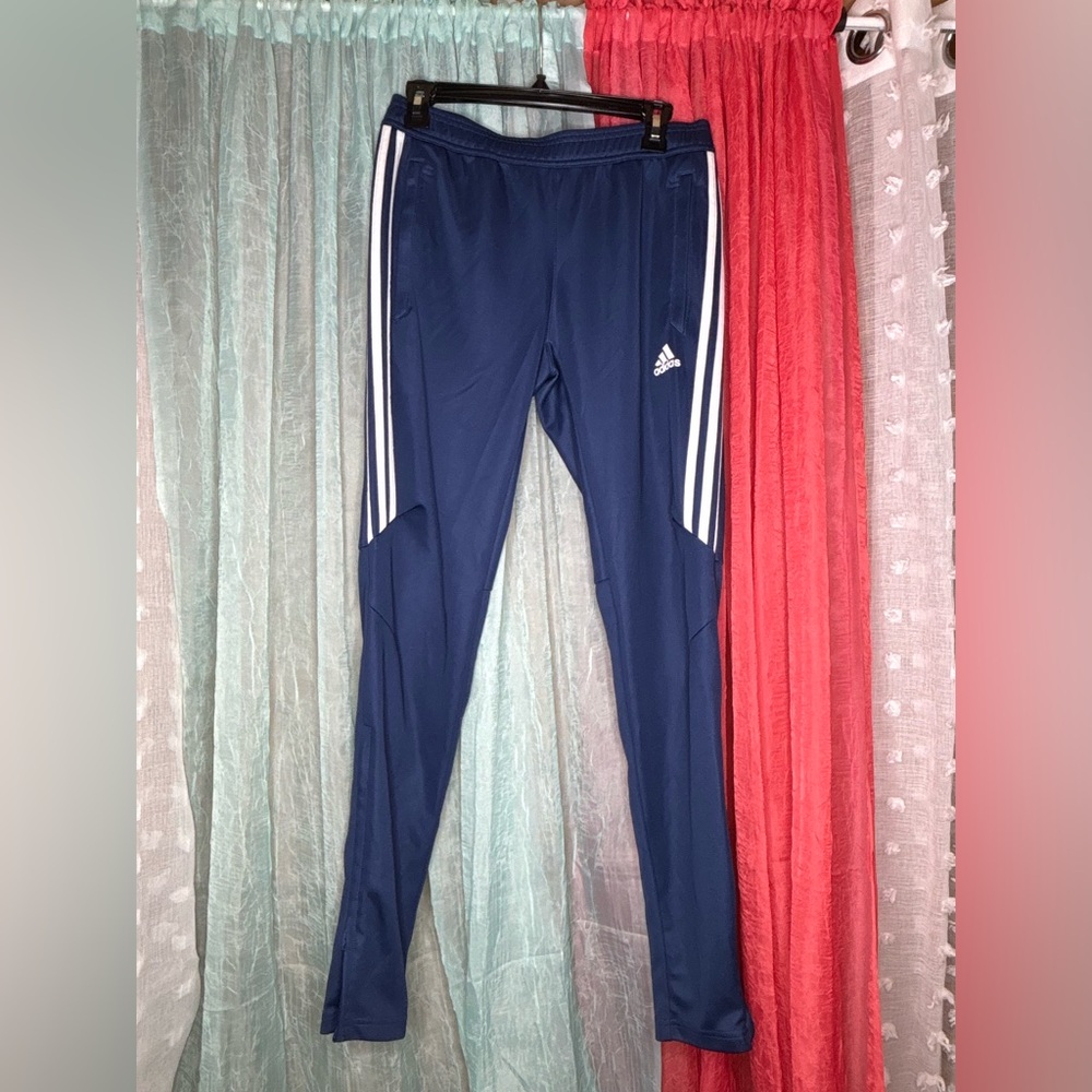 Adidas Women’s Navy Joggers with White Stripes